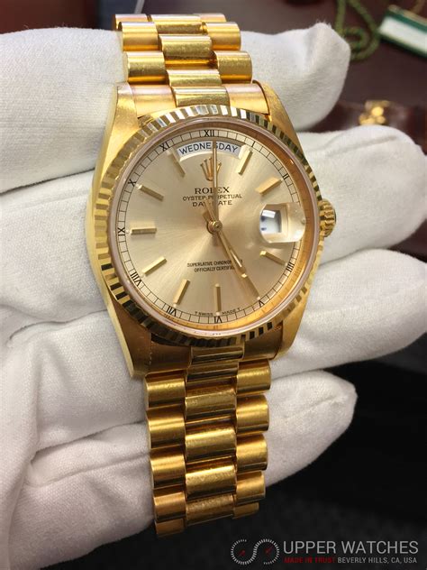 rolex president solid gold price|Rolex gold presidential watch price.